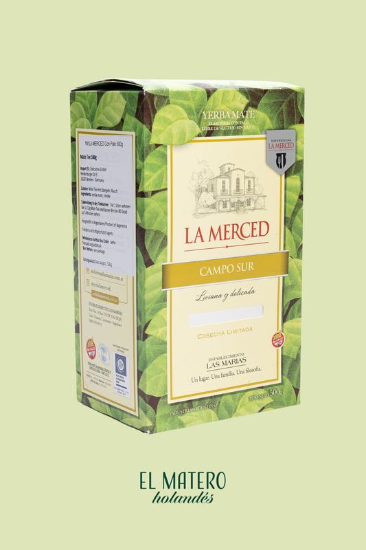 La Merced product packaging with green leaf design on a light green background